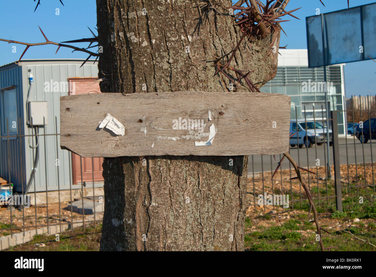 Werbefläche. Stockfoto