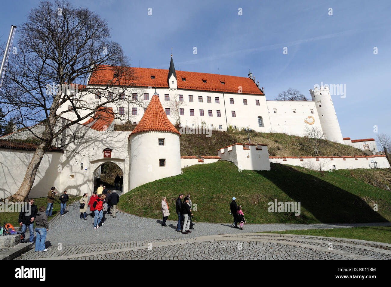 Alte Burg in bayrischen Stadt Füssen, Deutschland Stockfotografie Alamy