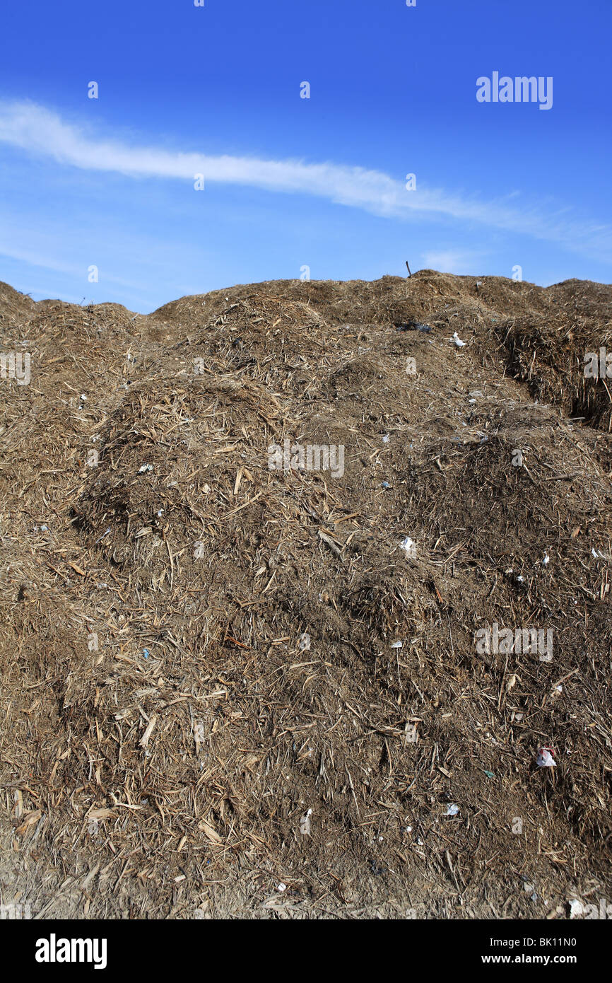 Kompost Bigmountain Outdoor-ökologische Recycling Branche Umwelt Dünger Stockfoto