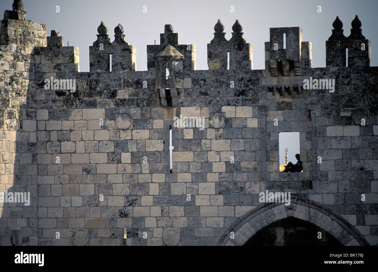 Jerusalem, Altstadt, alte Wehrgang Stockfoto