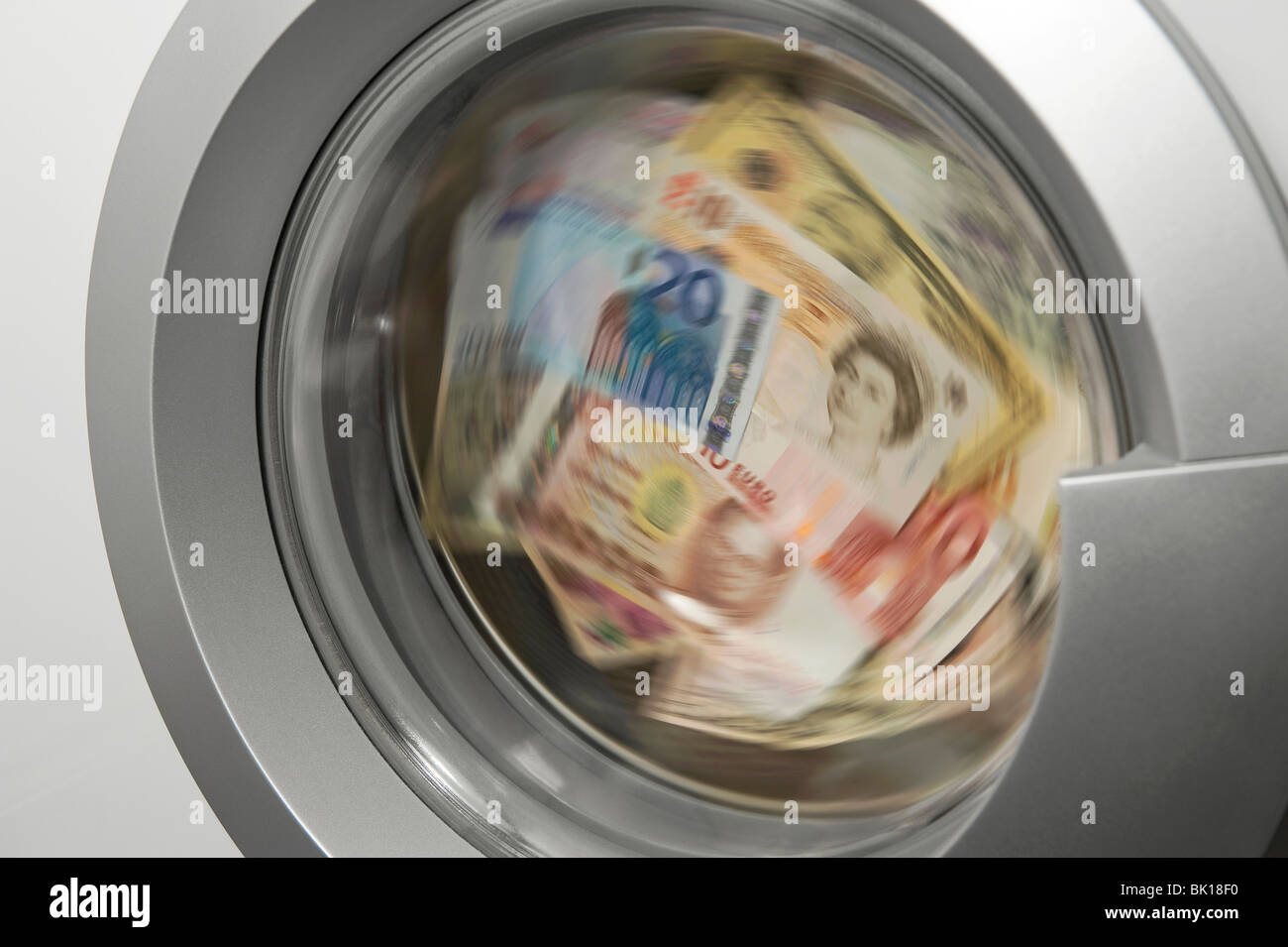 Geldwäsche Konzept Stockfoto