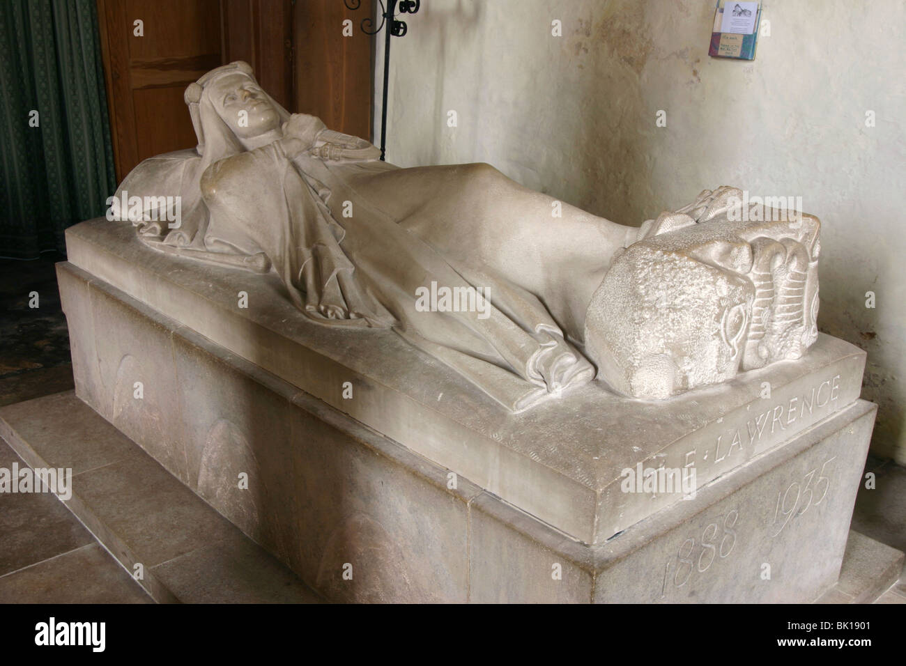 Lawrence von Arabien Bildnis, St.-Martins Kirche, Wareham, Dorset. Stockfoto