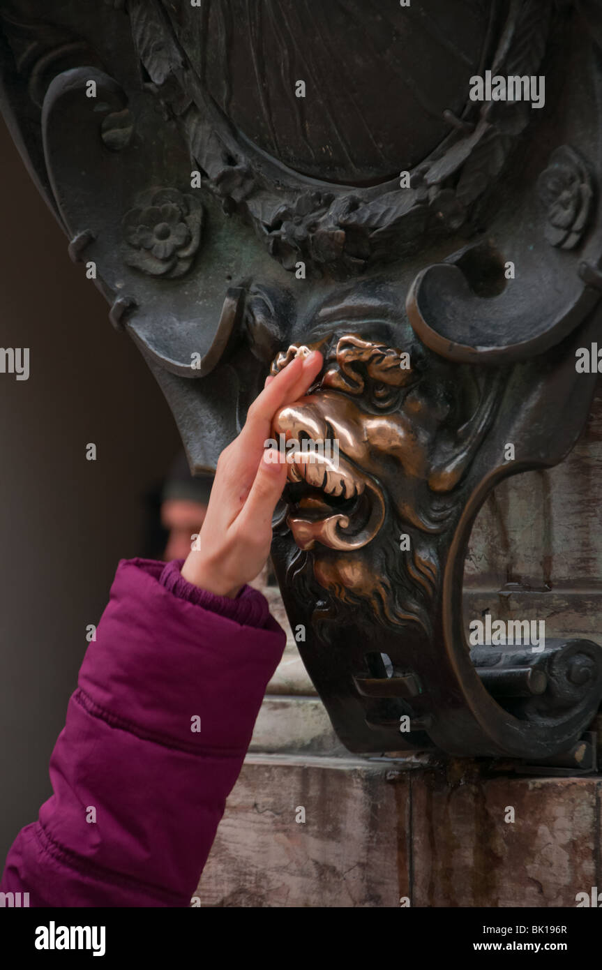 Glücksbringer, Odeonsplatz, München Stockfoto