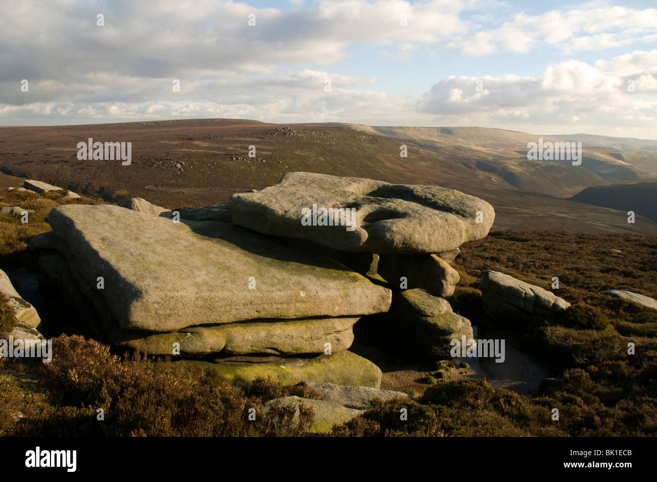 Upper Derwent Valley vom Pferd Steinen, Howden Moors, Peak District in Derbyshire, England, UK Stockfoto