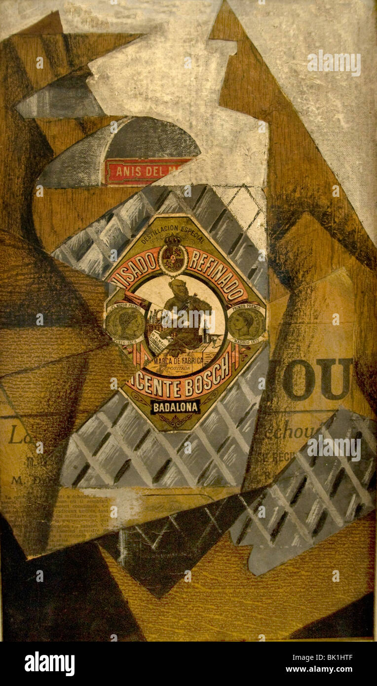 Juan Gris Frankreich französische Maler Flasche Anis del Mono 1914 Stockfoto