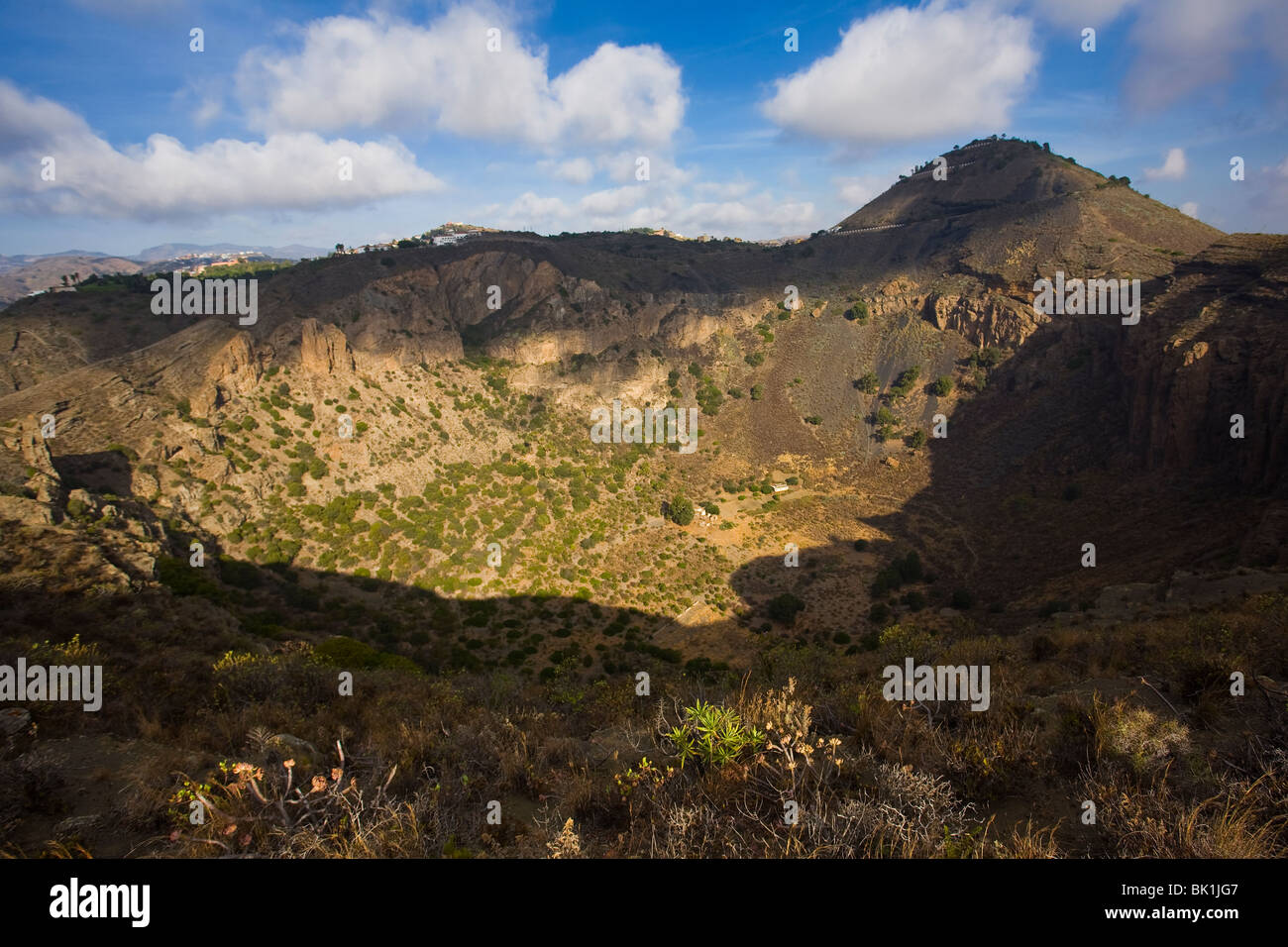 Caldera de Bandama Krater auf Gran Canaria Stockfoto