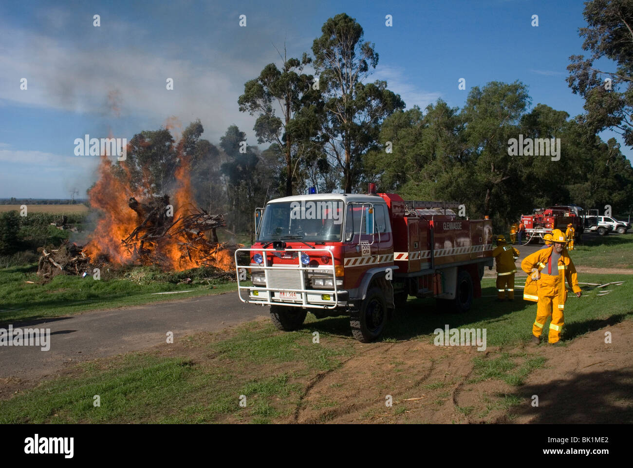 CFA Feuer Behörde kontrolliert brennen ab Stockfoto