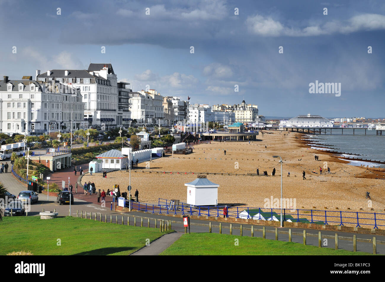 Eastbourne Strandpromenade Stockfoto