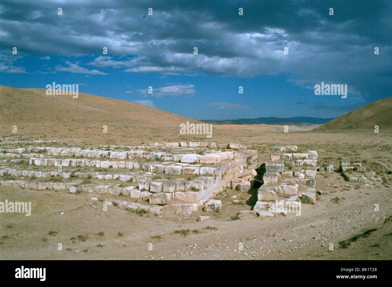 Ruiniert vorkragenden Bogen eines Aquädukts, Jerwan, Irak, 1977. Stockfoto