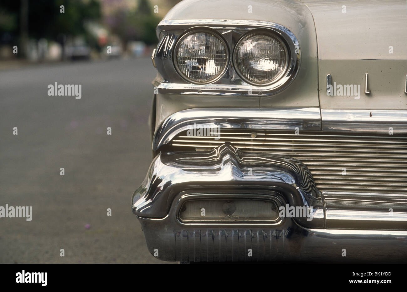 Auto Detail, Oldsmobile Super 88, Graaf Reinet, Südafrika Stockfoto