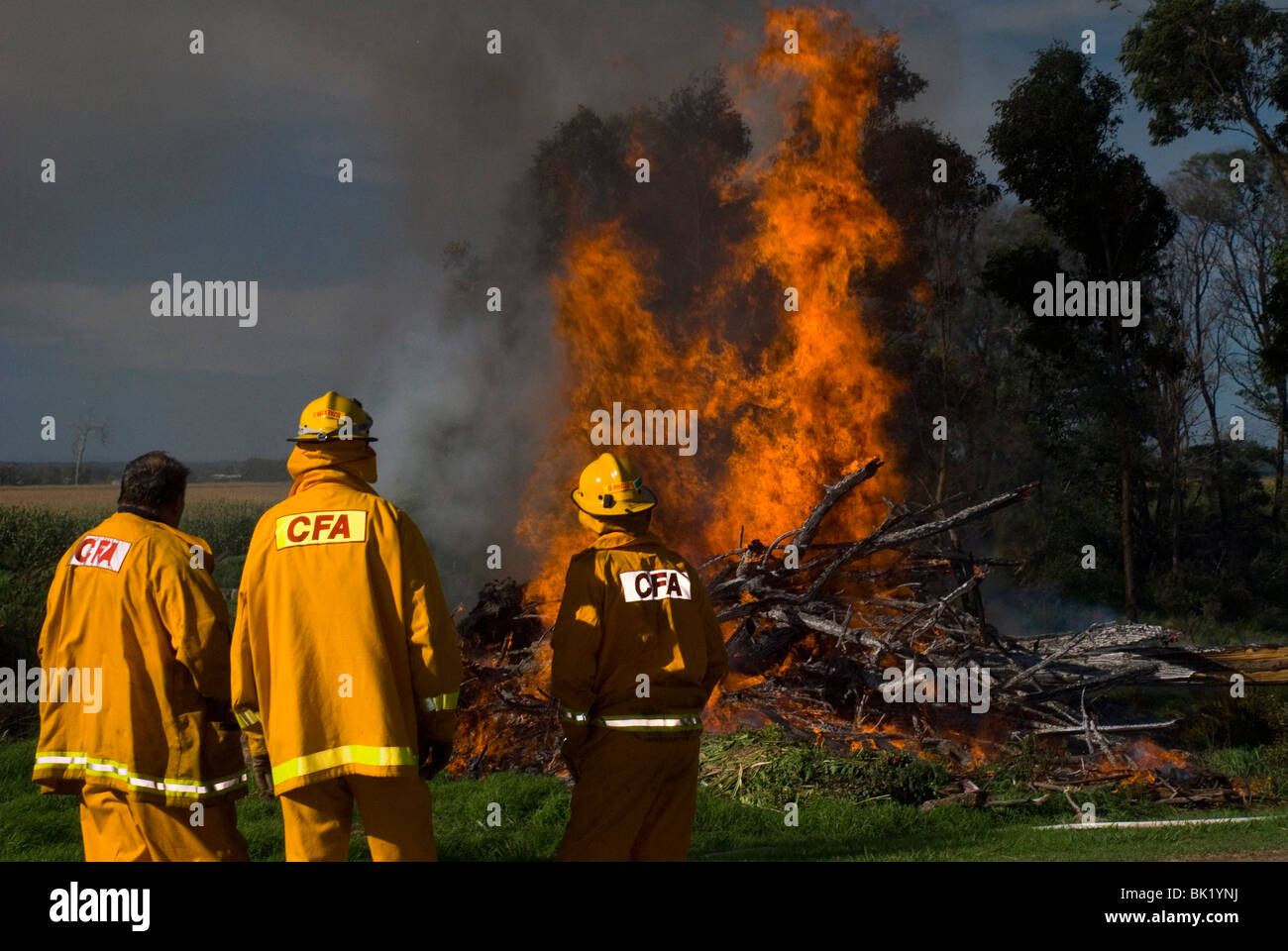 CFA Feuer Behörde kontrolliert brennen ab Stockfoto