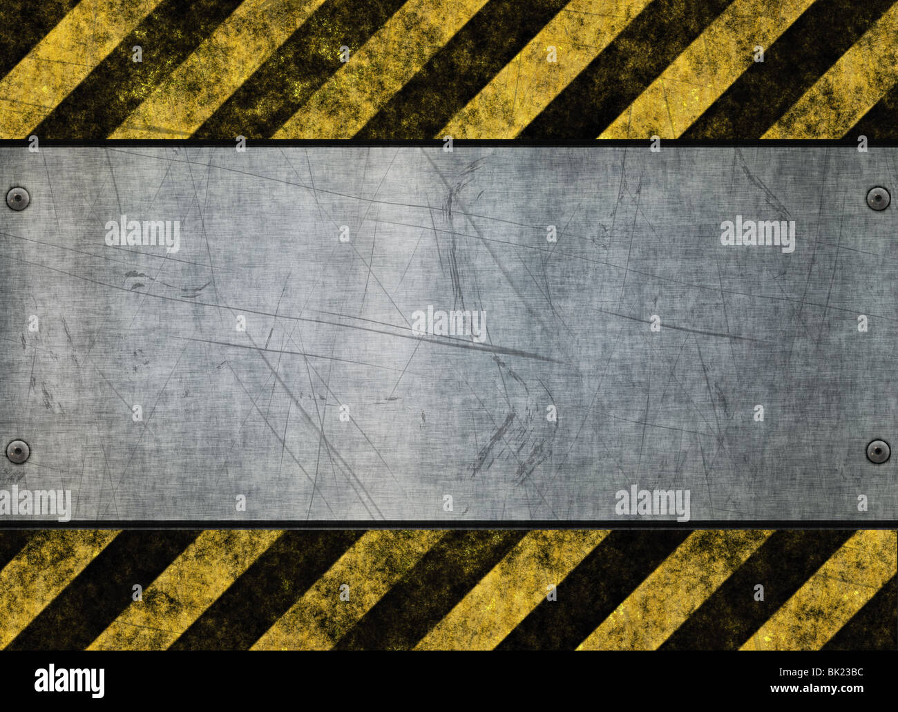 große Grunge Gefahr Schild mit Metallplatte Hintergrundbild Stockfoto