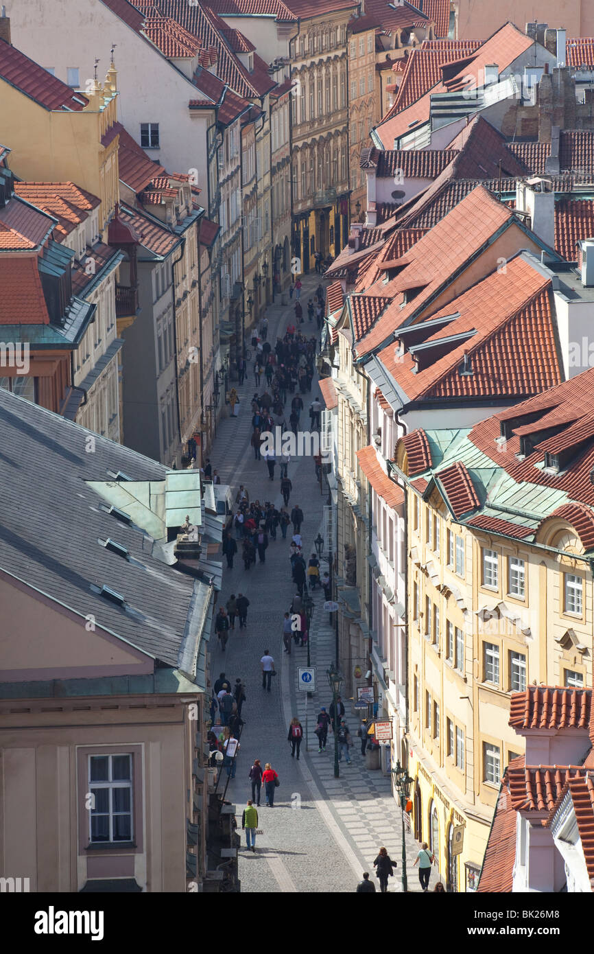 Ansicht der Celetna Straße, Prag, Tschechische Republik Stockfoto