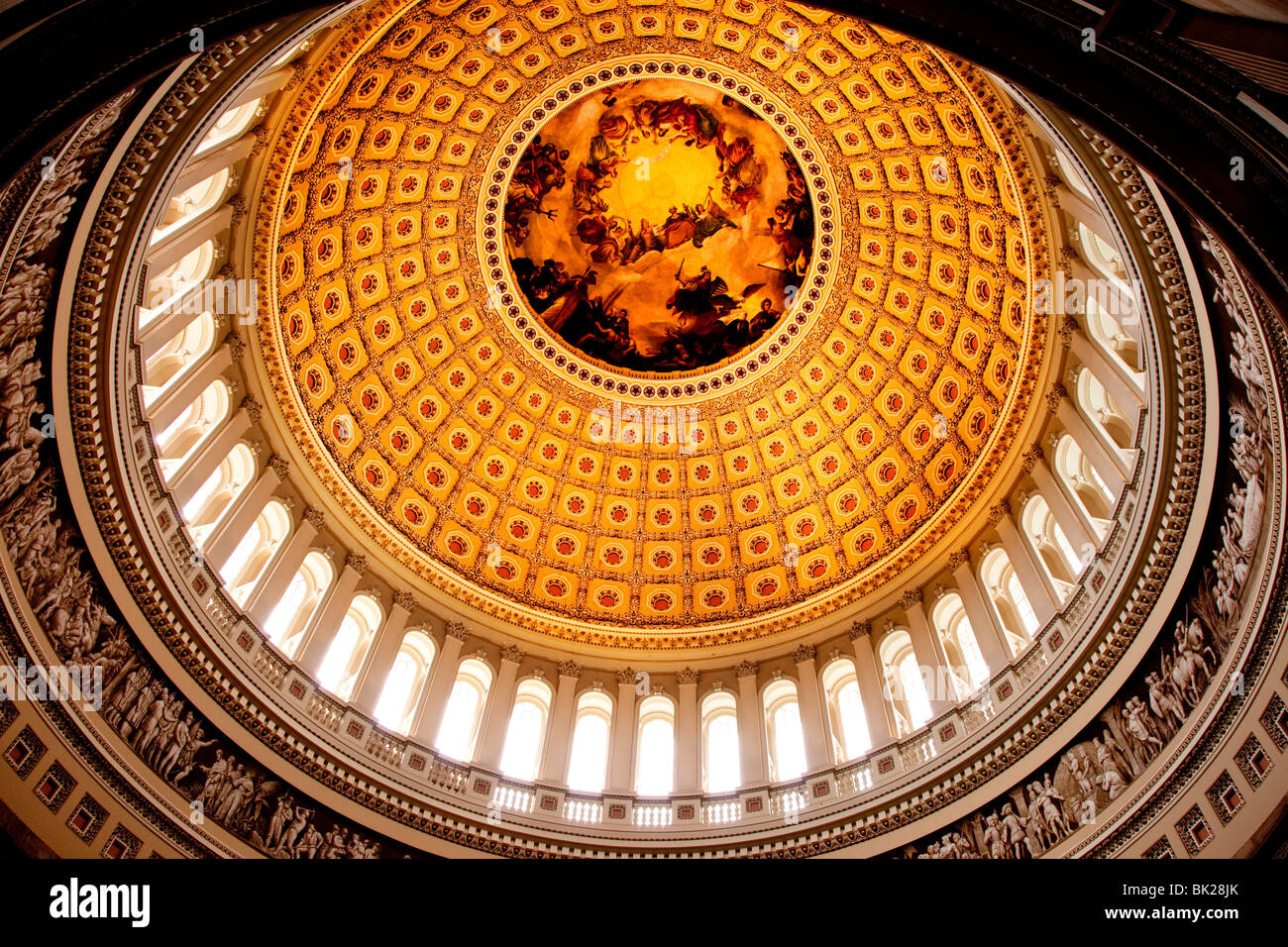 Innere des US Capitol Building Kuppel, Washington DC USA Stockfoto