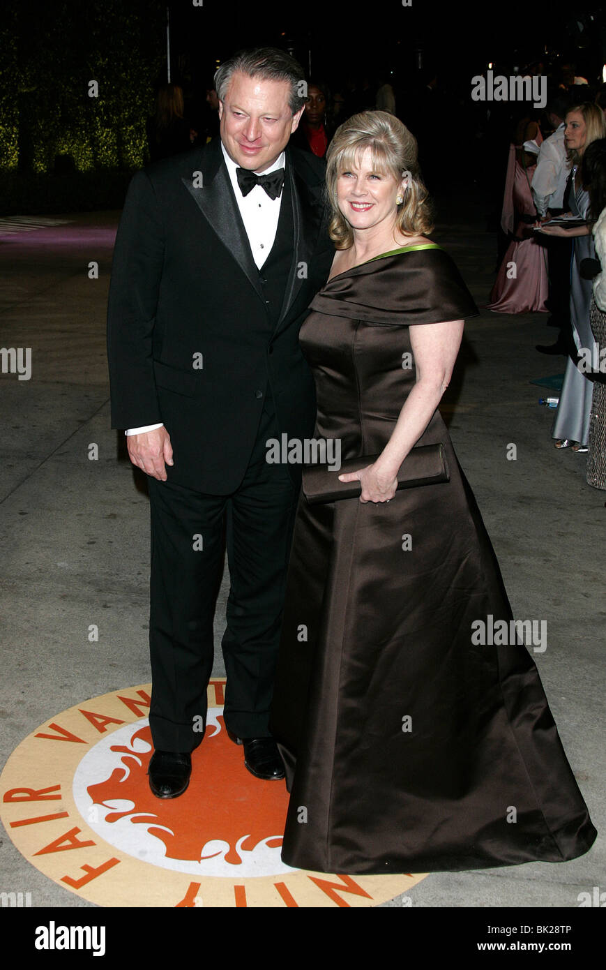 AL GORE & TIPPER GORE VANITY FAIR PARTY 2007 MORTONS HOLLYWOOD LOS ANGELES USA 25 Februar 2007 Stockfoto