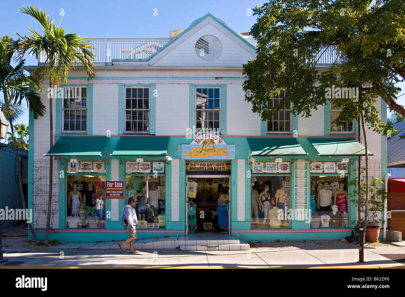 Keep In Touch Store auf der Duval Street, Key West, Florida, USA. Stockfoto