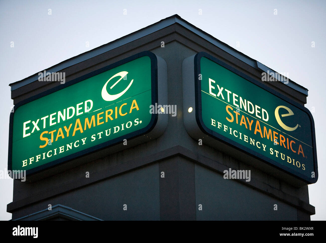 Ein Extended Stay America Hotellage in einem Vorort Maryland. Stockfoto