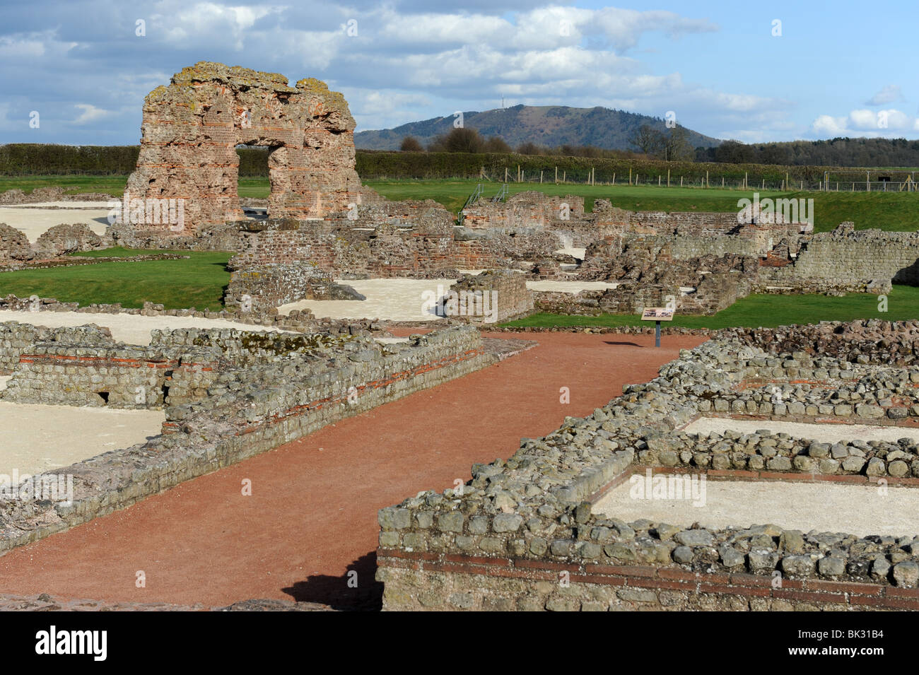 Bleibt der römischen Stadt Viroconium Cornoviorum bei Wroxeter in der Nähe von Shrewsbury in Shropshire Uk Stockfoto