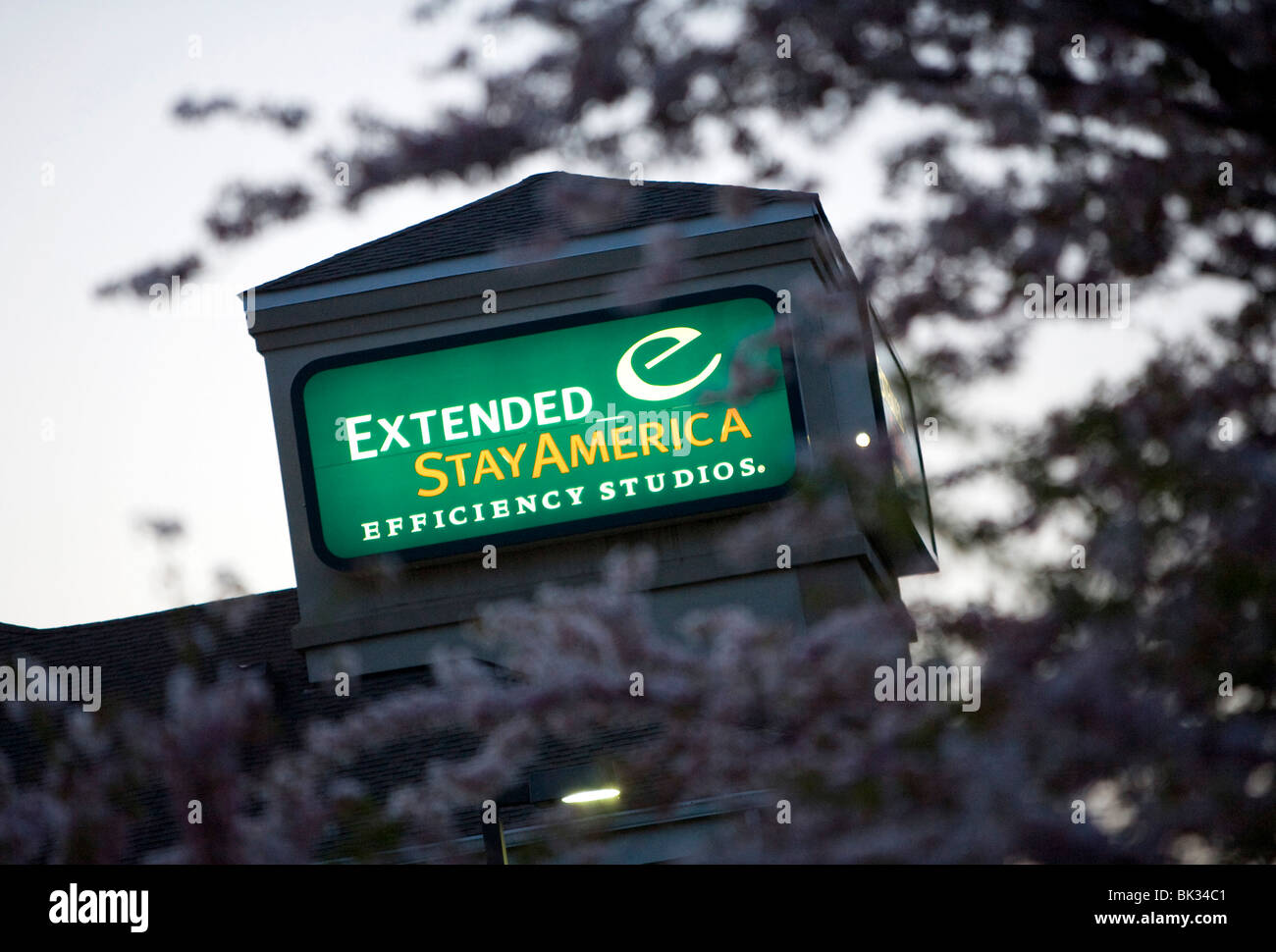 Ein Extended Stay America Hotellage in einem Vorort Maryland. Stockfoto