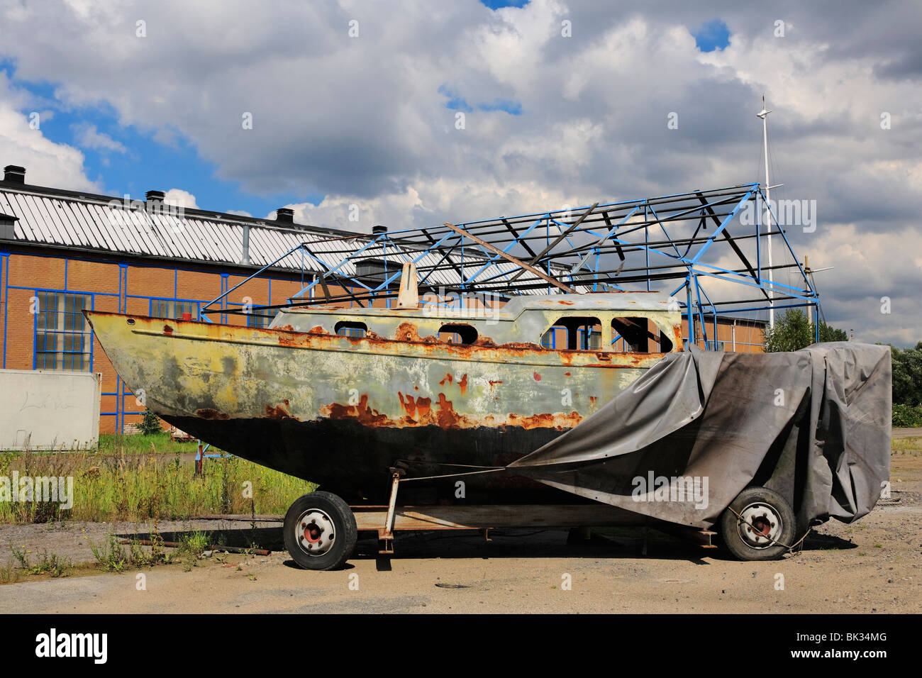 Rusty Boot, Finkenwerder, Hamburg, Deutschland Stockfoto