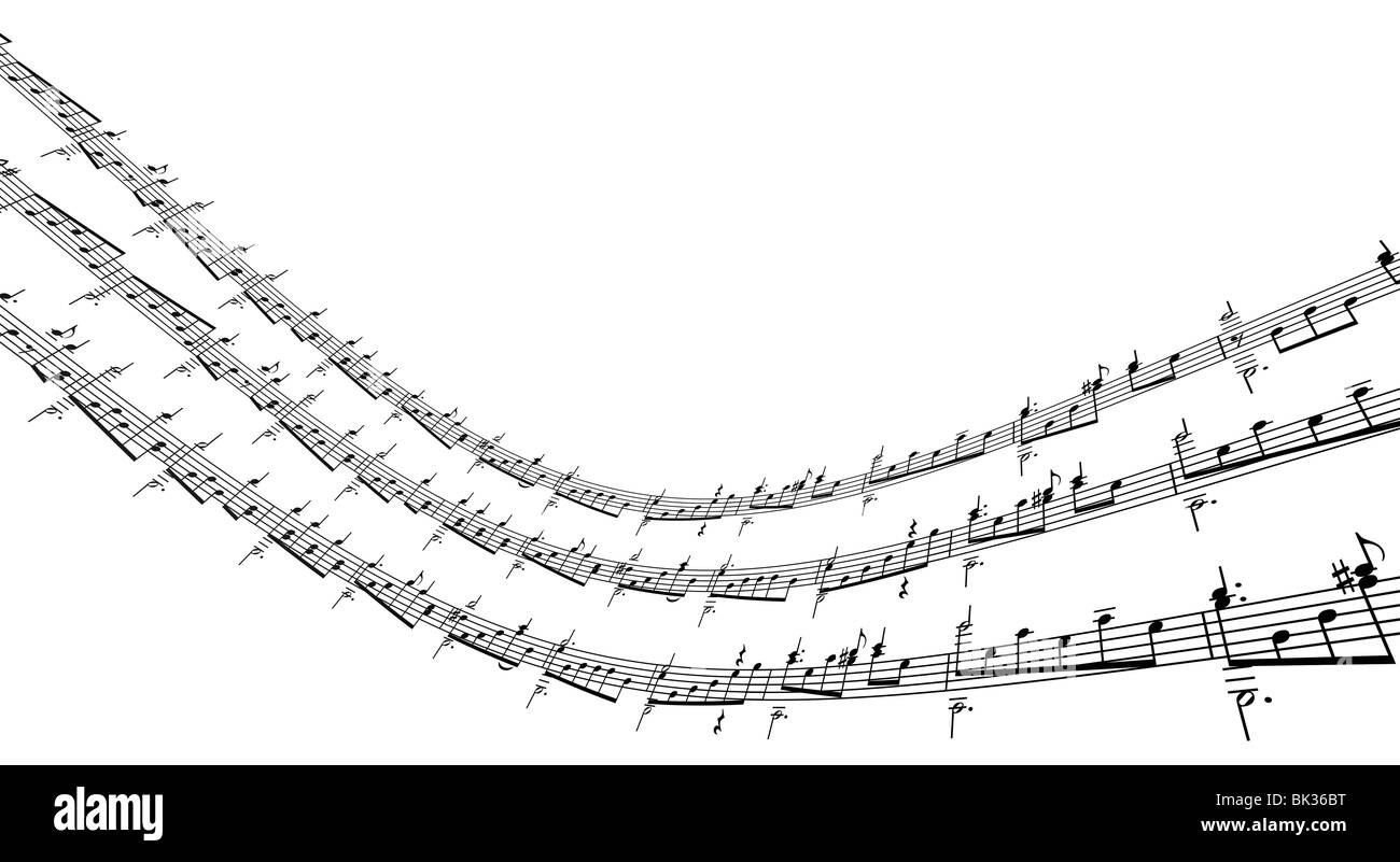 3D Musik-Noten Stockfoto