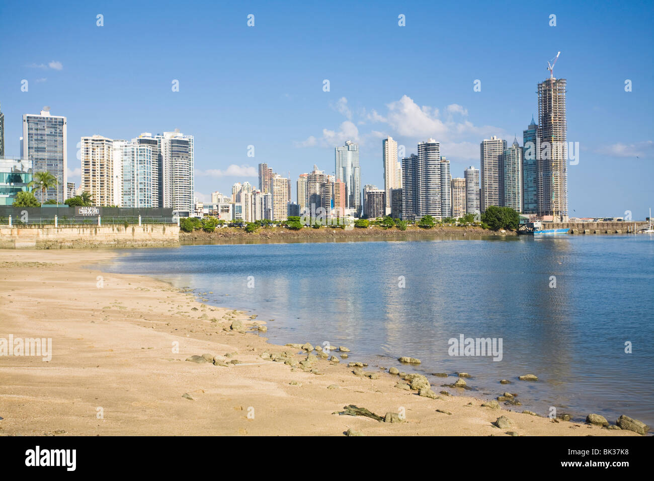 Avenue Balboa Beach und Punta Paitilla, Panama City, Panama, Mittelamerika Stockfoto