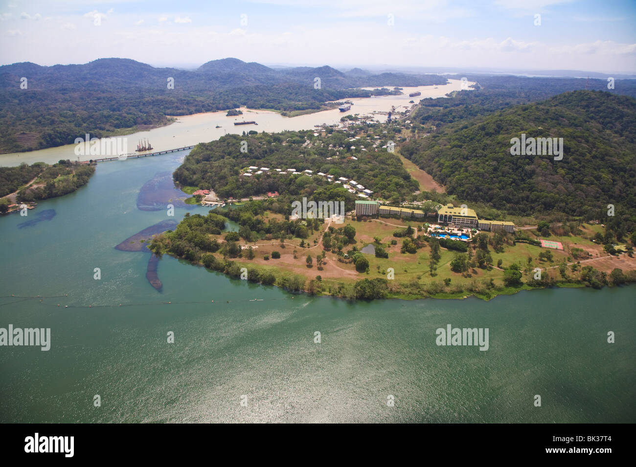 Gaillard Schnitt, Panama-Kanal und Gambao Rainforest Resort, Panama, Mittelamerika Stockfoto