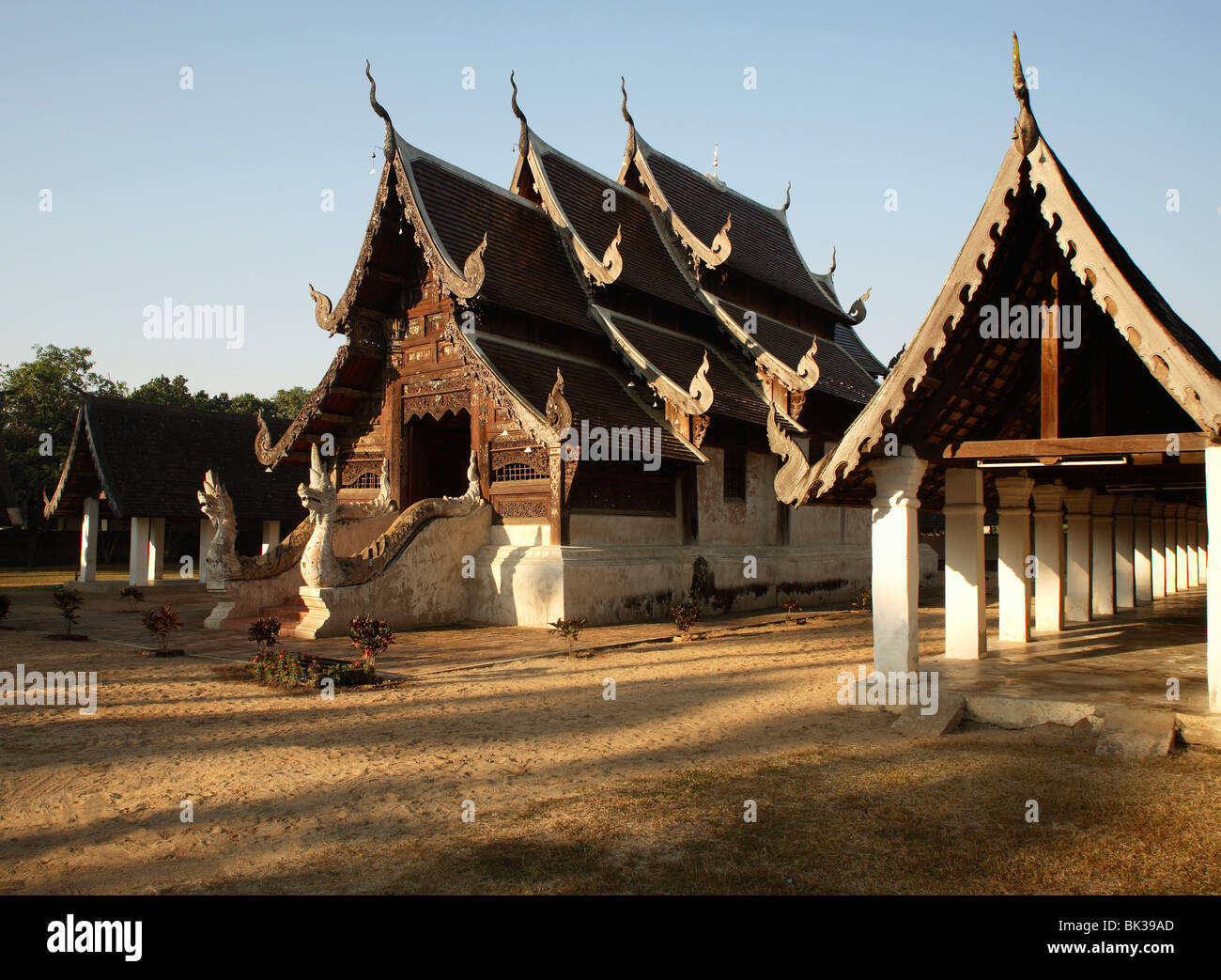 Wat Tonne Kwen, ein klassisches Beispiel für Lanna Architektur, Chiang Mai, Thailand, Südostasien, Asien Stockfoto