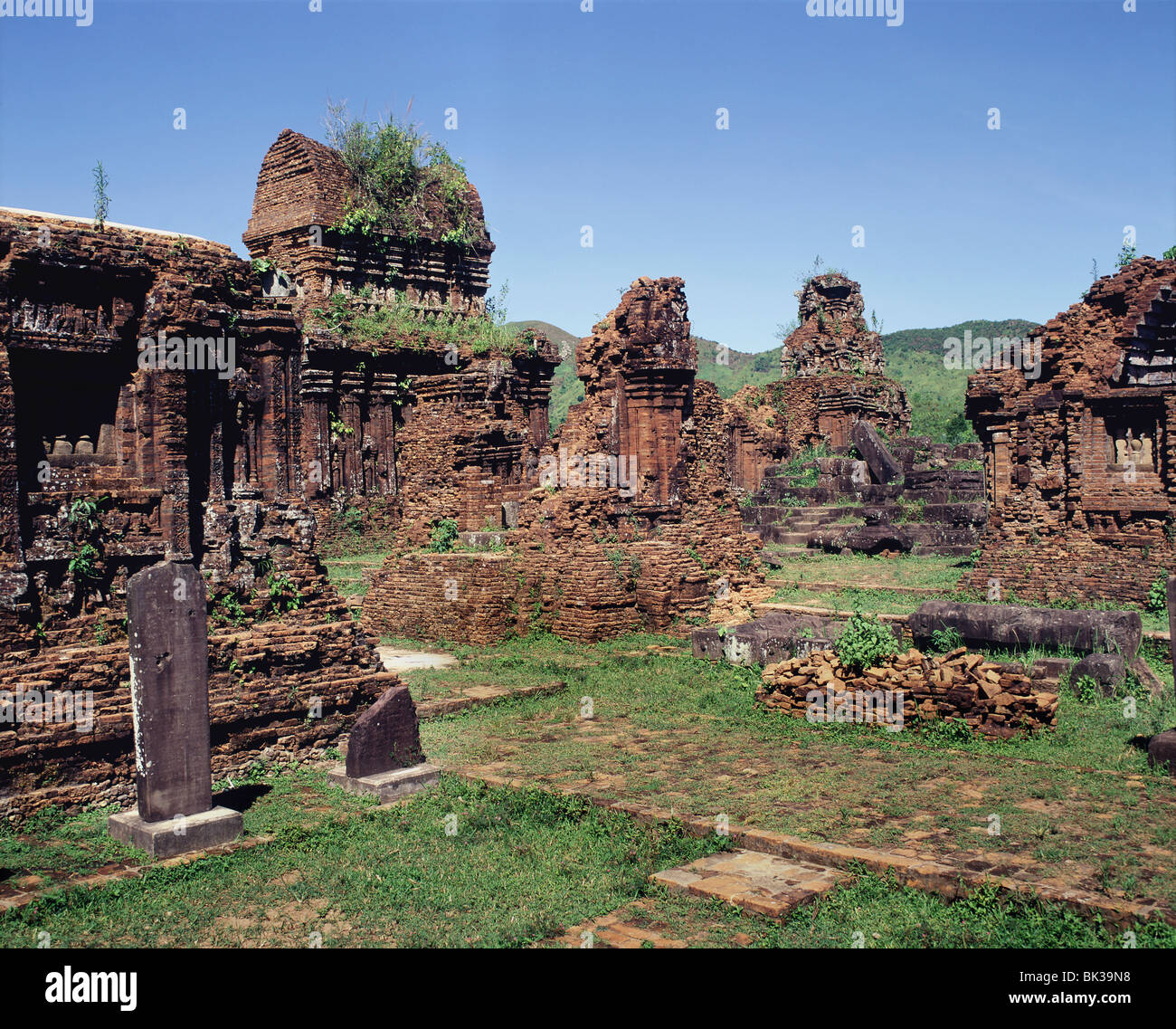 Ruinen des Heiligtums Cham meines Sohnes aus dem 7. bis 10. Jahrhundert. Vietnam, Indochina, Südostasien, Asien Stockfoto