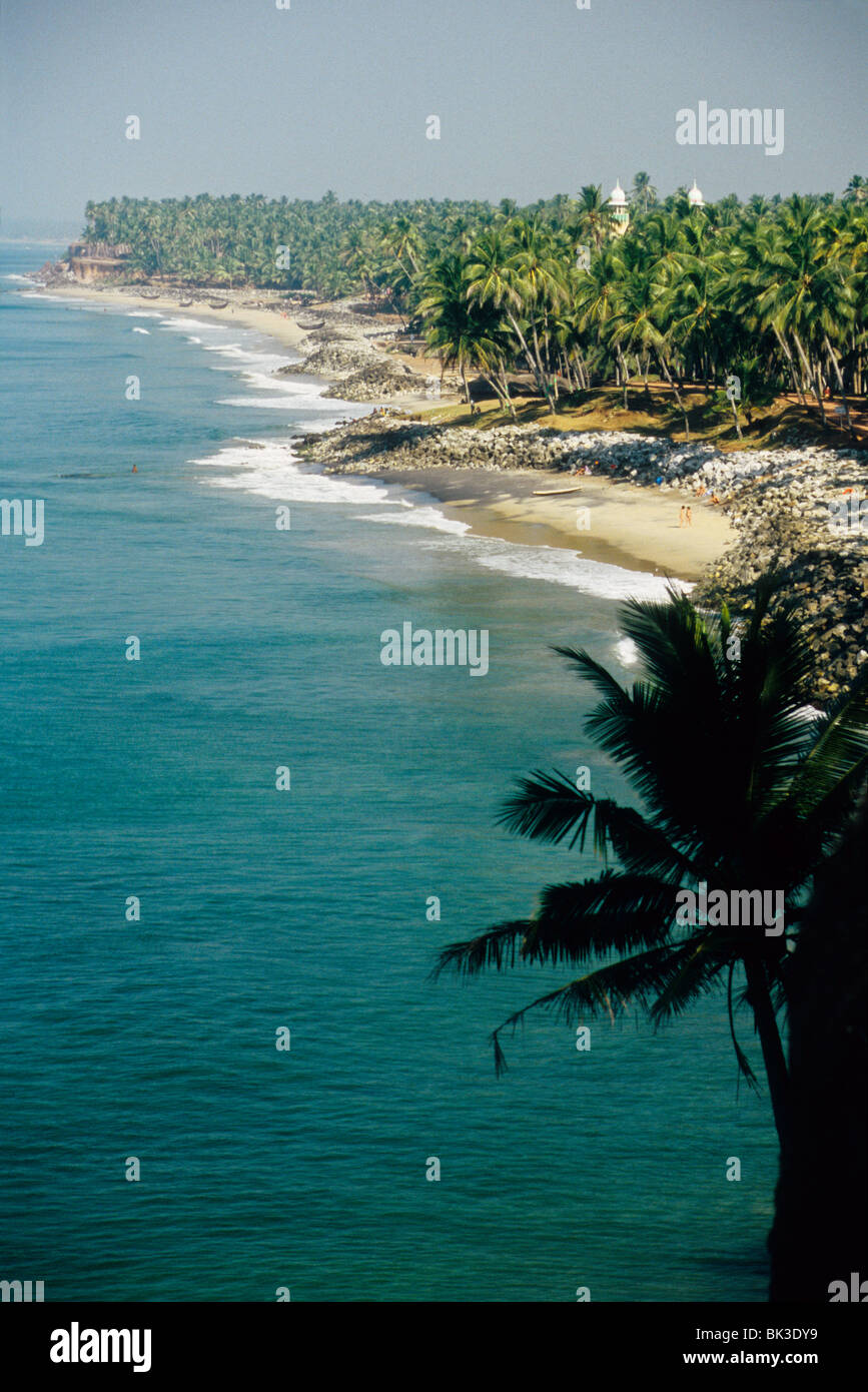 Küste Strand in Kerala Zustand in der Nähe von Varkala Stockfoto