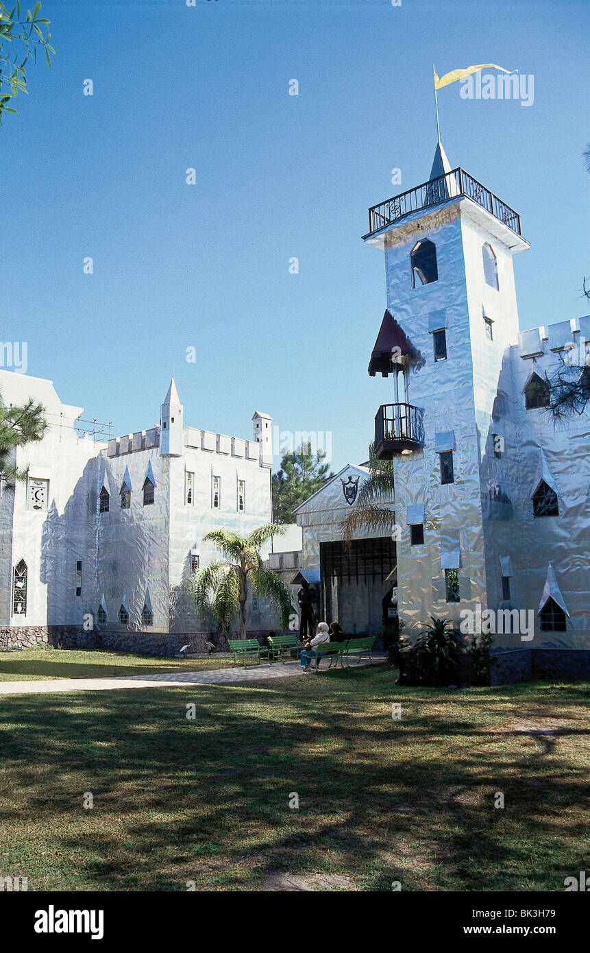 Detail des ìSolomon der Castleî in Ona Florida dieses Bauwerk wurde komplett von Hand der Künstler Howard Solomon errichtet eine Stockfoto