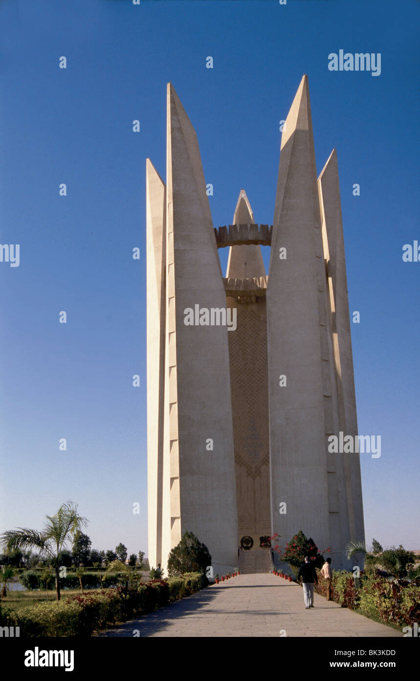 Sowjet-ägyptischen Memorial - Hochdamm, Assuan, Ägypten Stockfoto