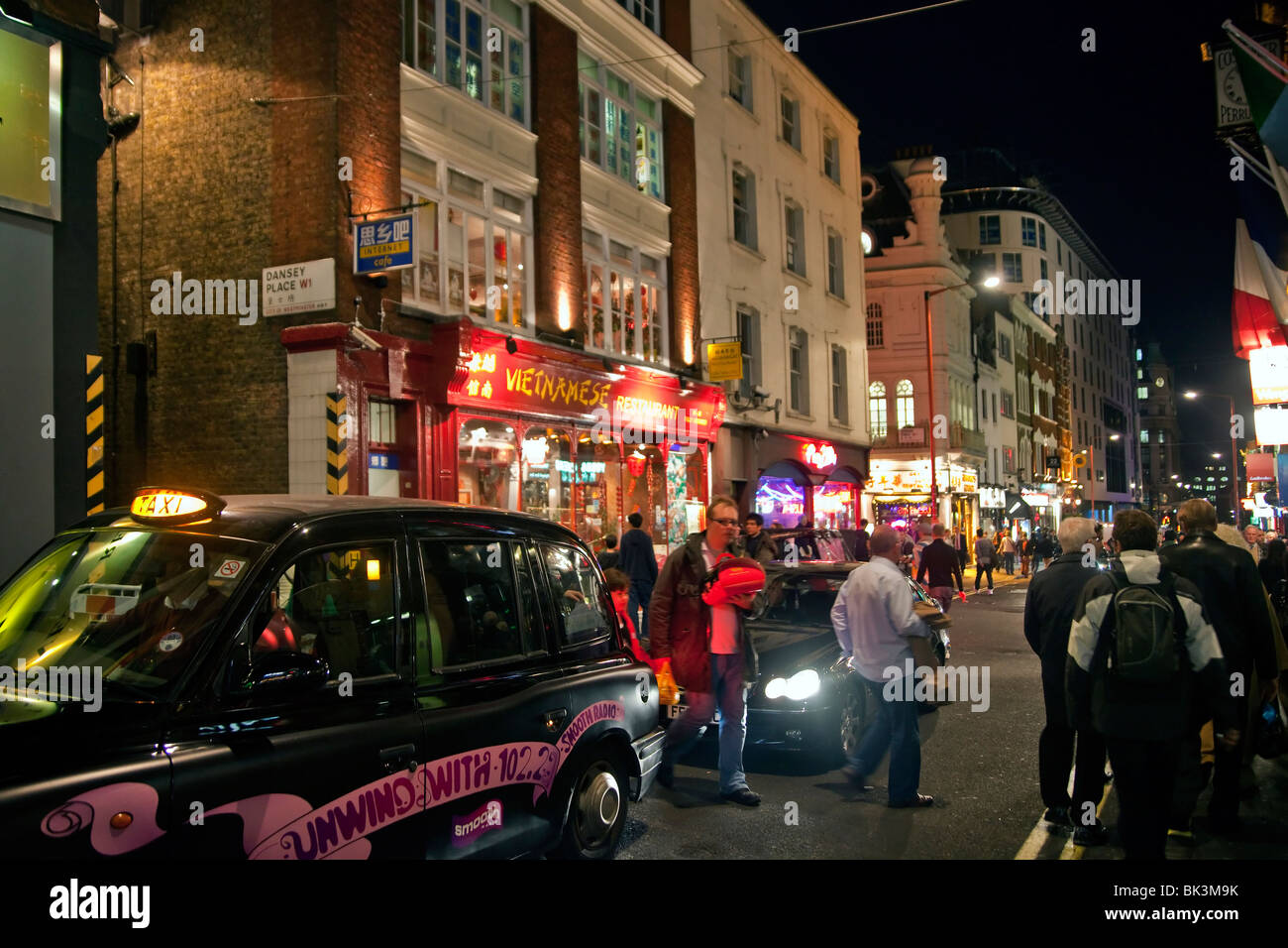 West End von London bei Nacht, UK Stockfoto