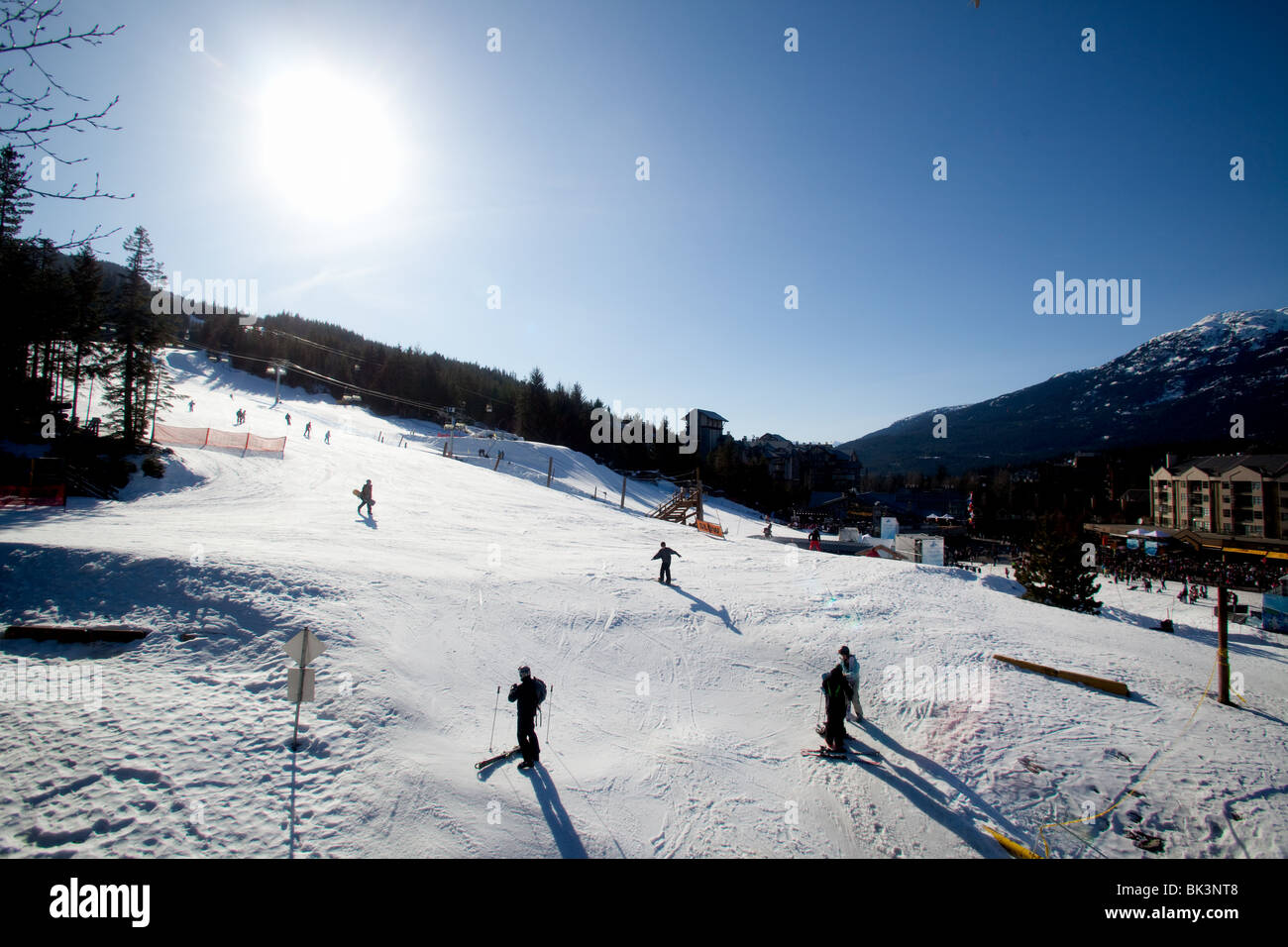 Eine Ansicht von Whistler Mountain im Winter Olympics 2010 Stockfoto