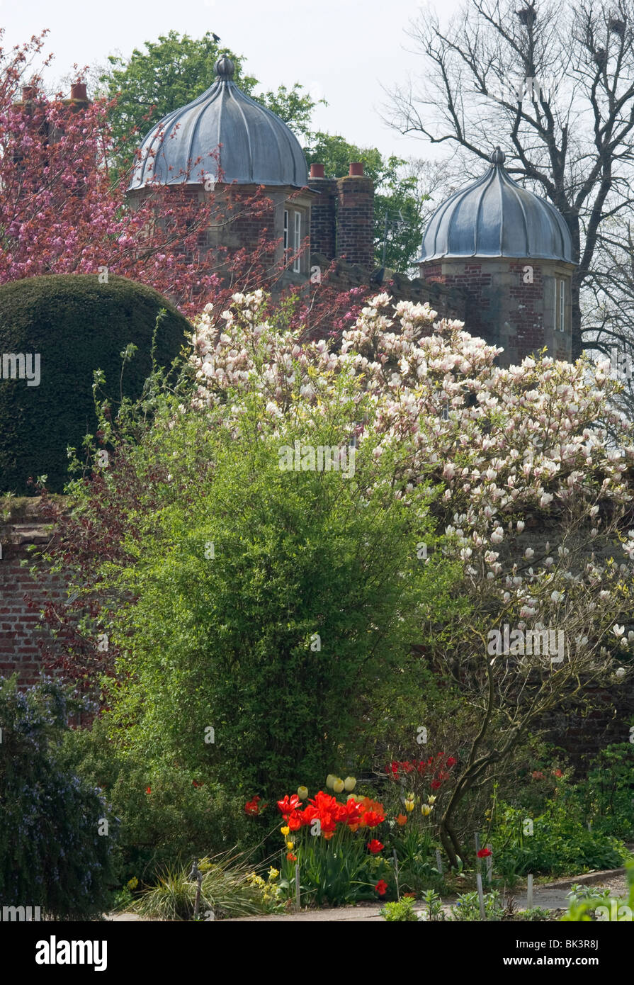 Der ummauerte Garten Burton Agnes Hall Yorkshire England Stockfoto
