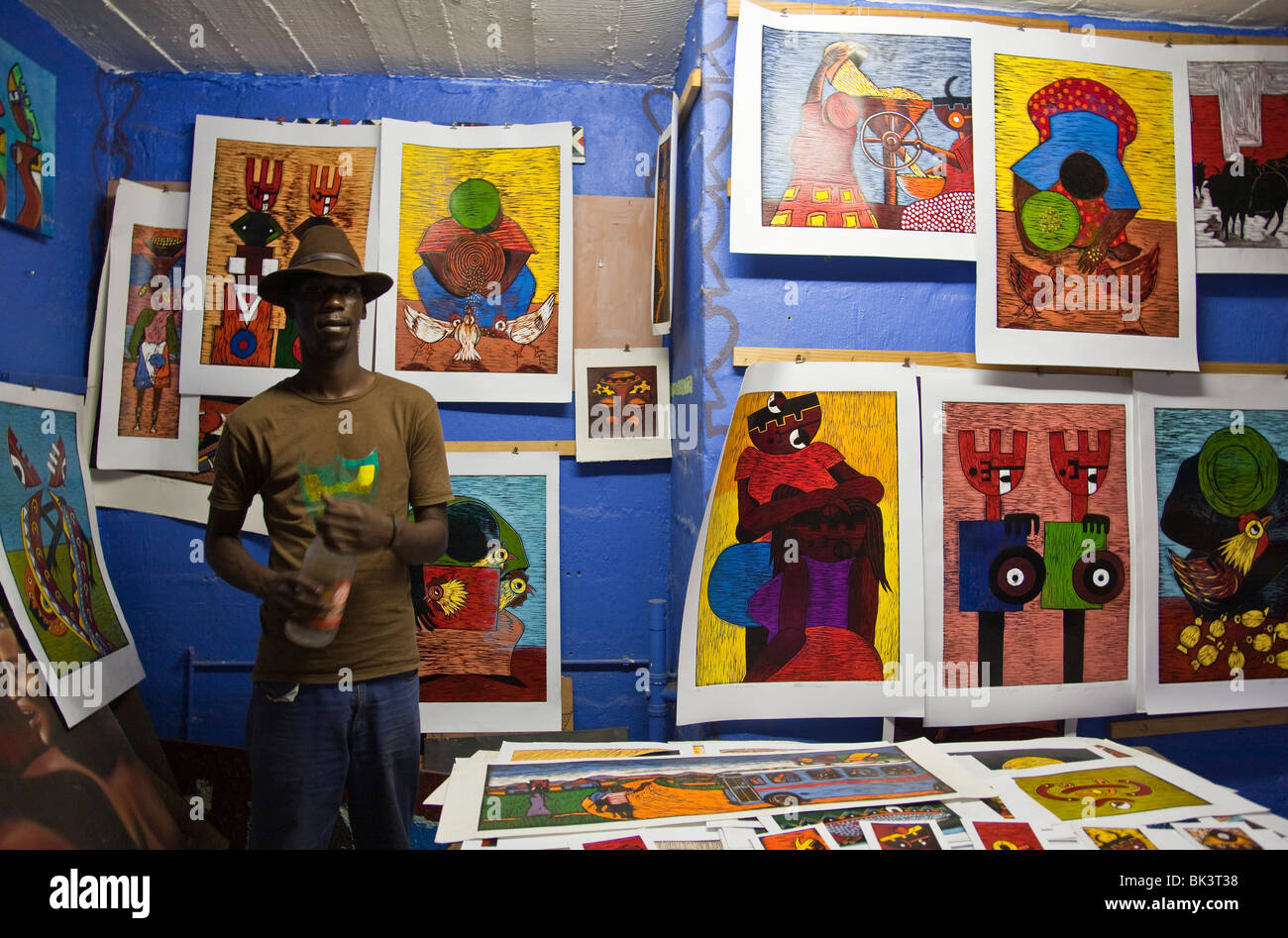 Südafrika, Durban, das Fledermaus-Zentrum, Treffpunkt der lokalen Künstlern joung Stockfoto