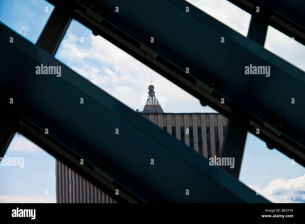 Blick auf die historische Smith Turmspitze von innen der wichtigste Zweig der Seattle Public Library, Seattle, Washington Stockfoto