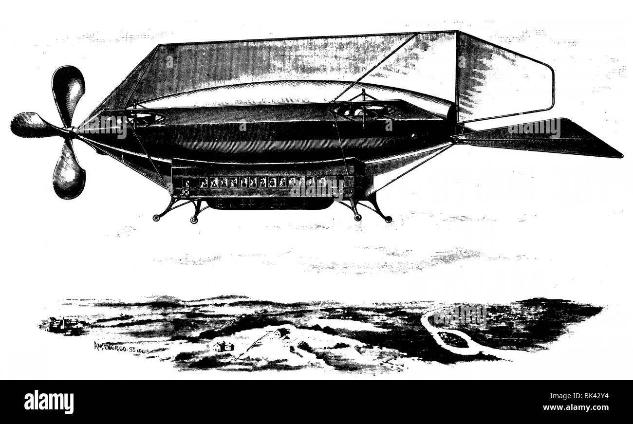 Das Pennington Luftschiff, 1891 Stockfoto