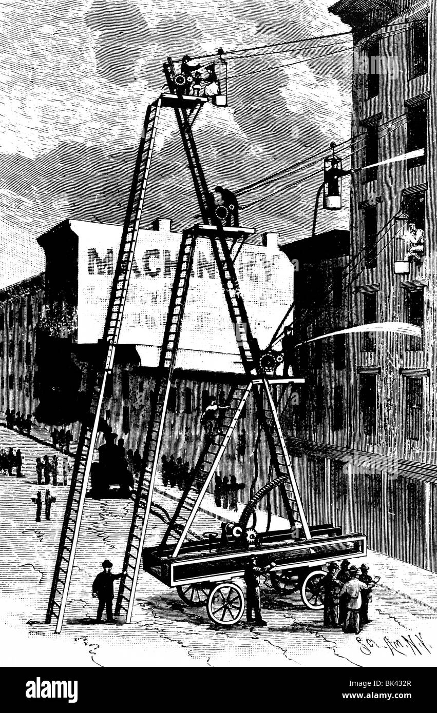 Pauly s Feuer Apparat, 1882 Stockfoto