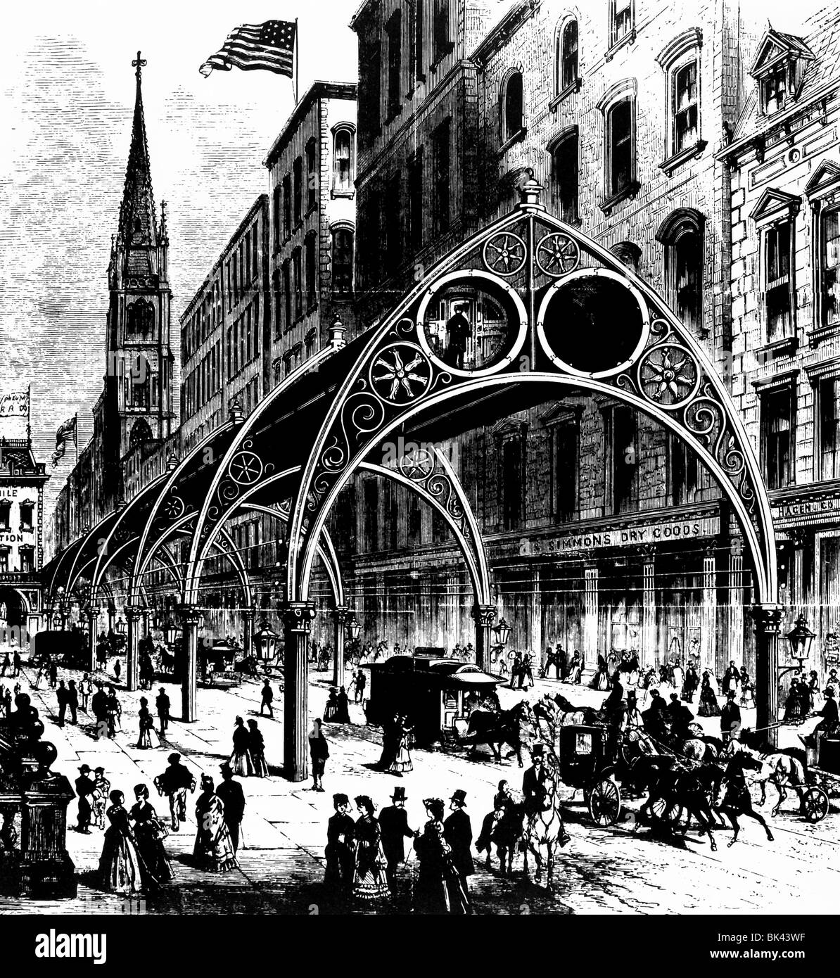 Vorgeschlagenen Stadtbahn, 1872 Stockfoto