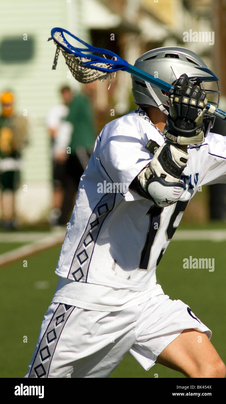 Jungen High School Lacrosse-Spiel. Stockfoto