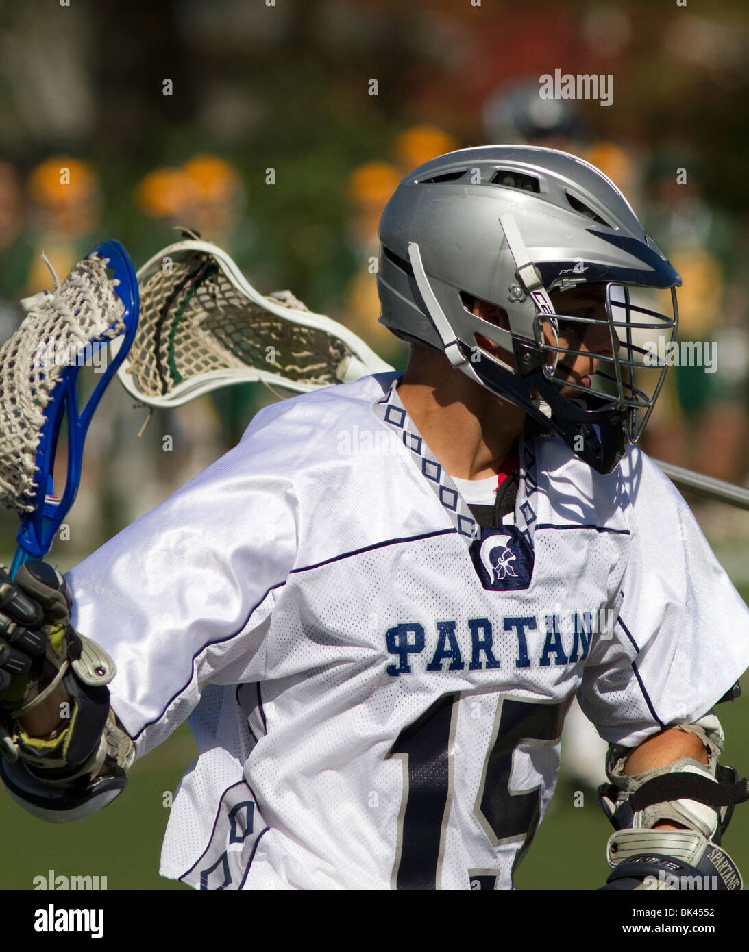 Jungen High School Lacrosse-Spiel. Stockfoto