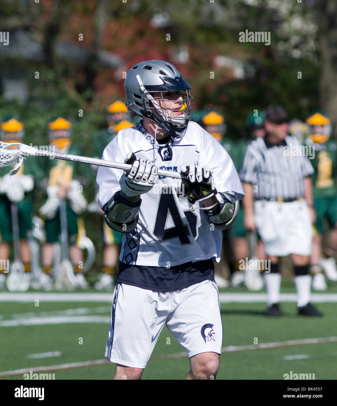 Jungen High School Lacrosse-Spiel. Stockfoto