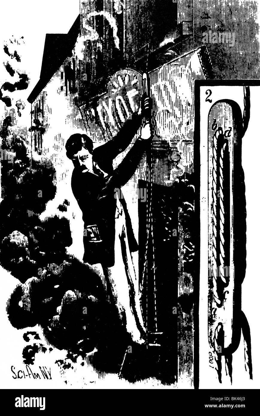Feuerleiter, 1882 Stockfoto