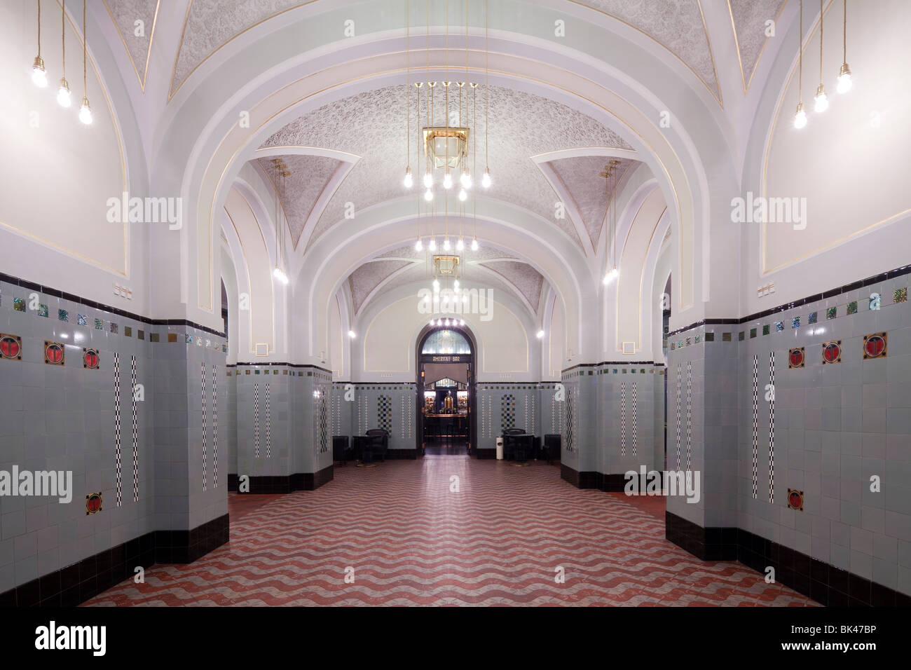 Keller Foyer, Gemeindehaus, Obecní Dům, Prag, Tschechische Republik Stockfoto
