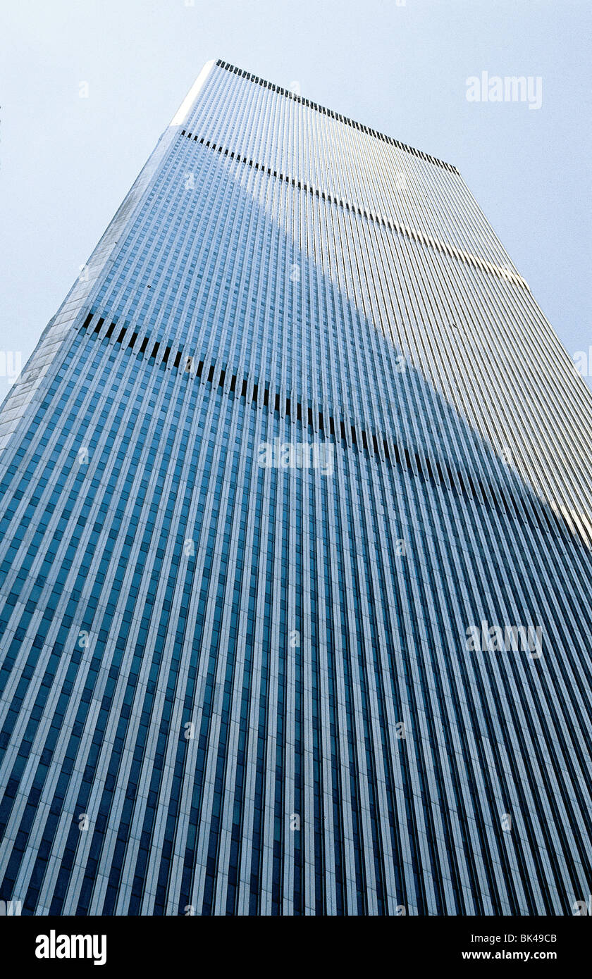 World Trade Center Gebäude New York City (waren Architekten Minoru Yamasaki & Associates mit Emery Roth & Söhne) - Gebäude Stockfoto