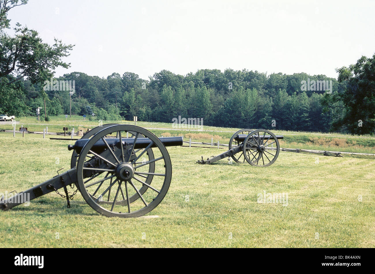 Amerikanischer Bürgerkrieg, Chancellorsville Schlachtfeld Kanonen, Virginia Stockfoto
