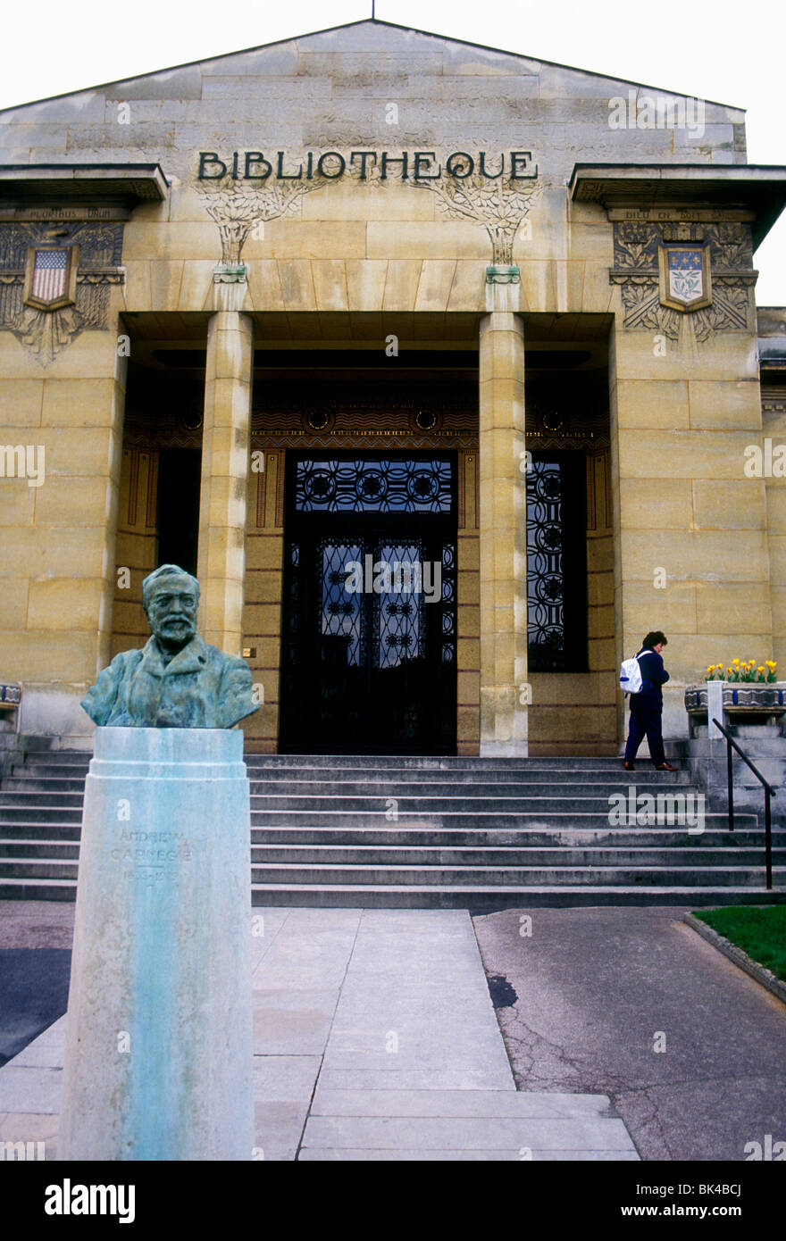 Bibliothek, Bibliotheque, Französisches Baskenland, Stadt von Bayonne, Bayonne, Aquitaine, Frankreich, Europa Stockfoto