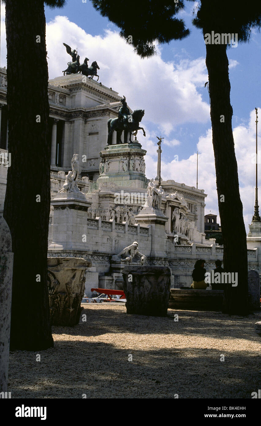 Denkmal zu Ehren König Victor Emmanuel II in Rom, Italien Stockfoto