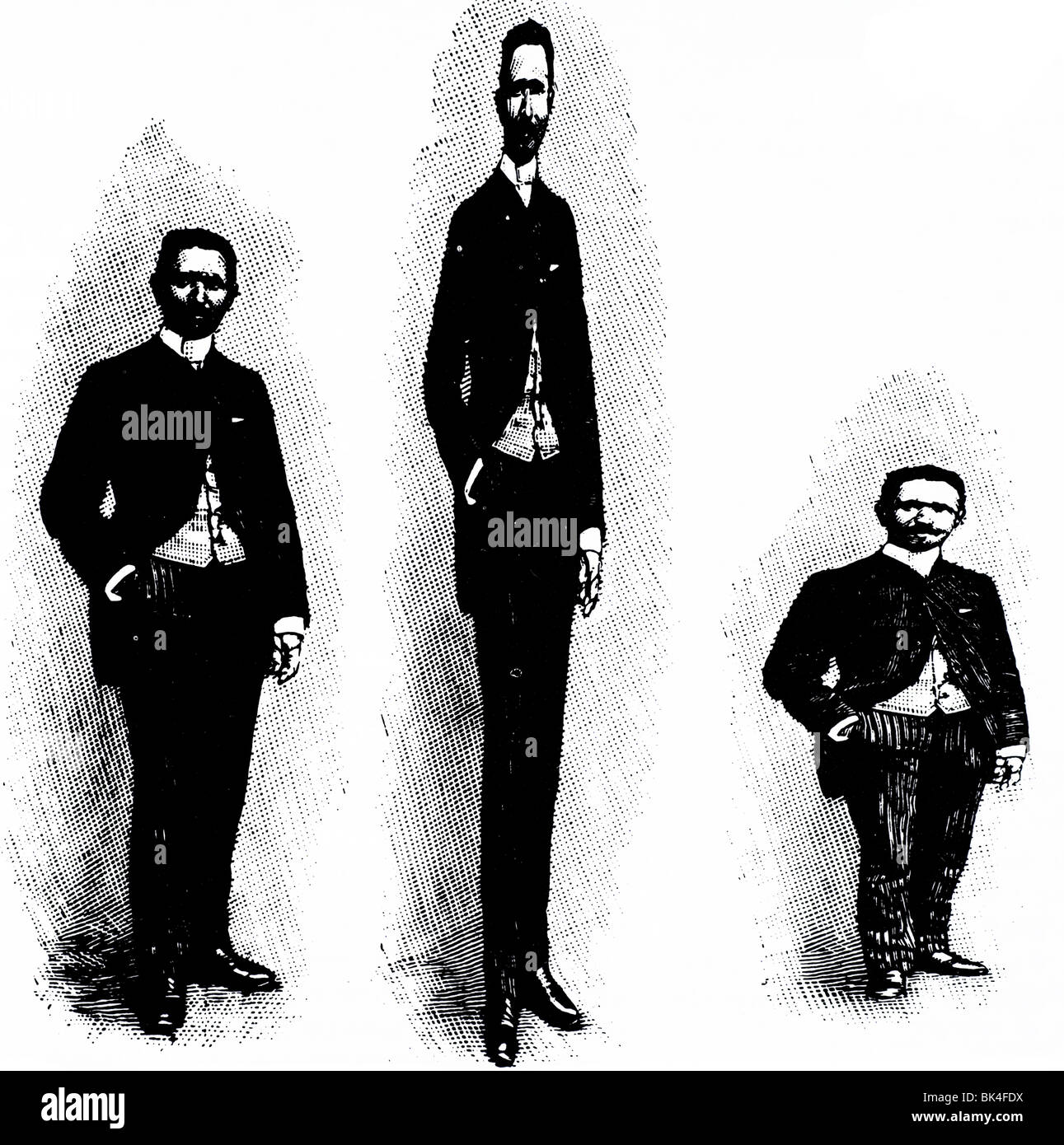Große, kleine, Dicke und dünne, 1889 Stockfoto